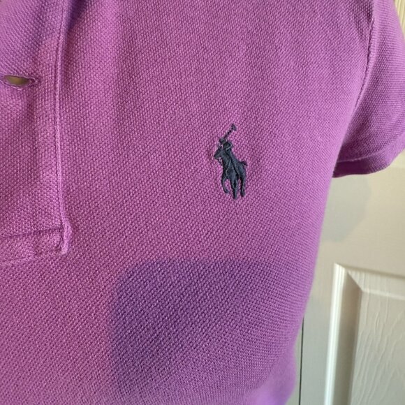 Women’s Ralph Lauren Polo Purple Size X-Small Short Sleeve Shirt 100% Cotton EUC - Picture 3 of 7
